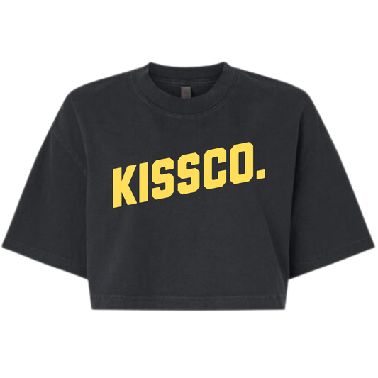 KISSCO. Puff Print | Washed Boxy Crop
