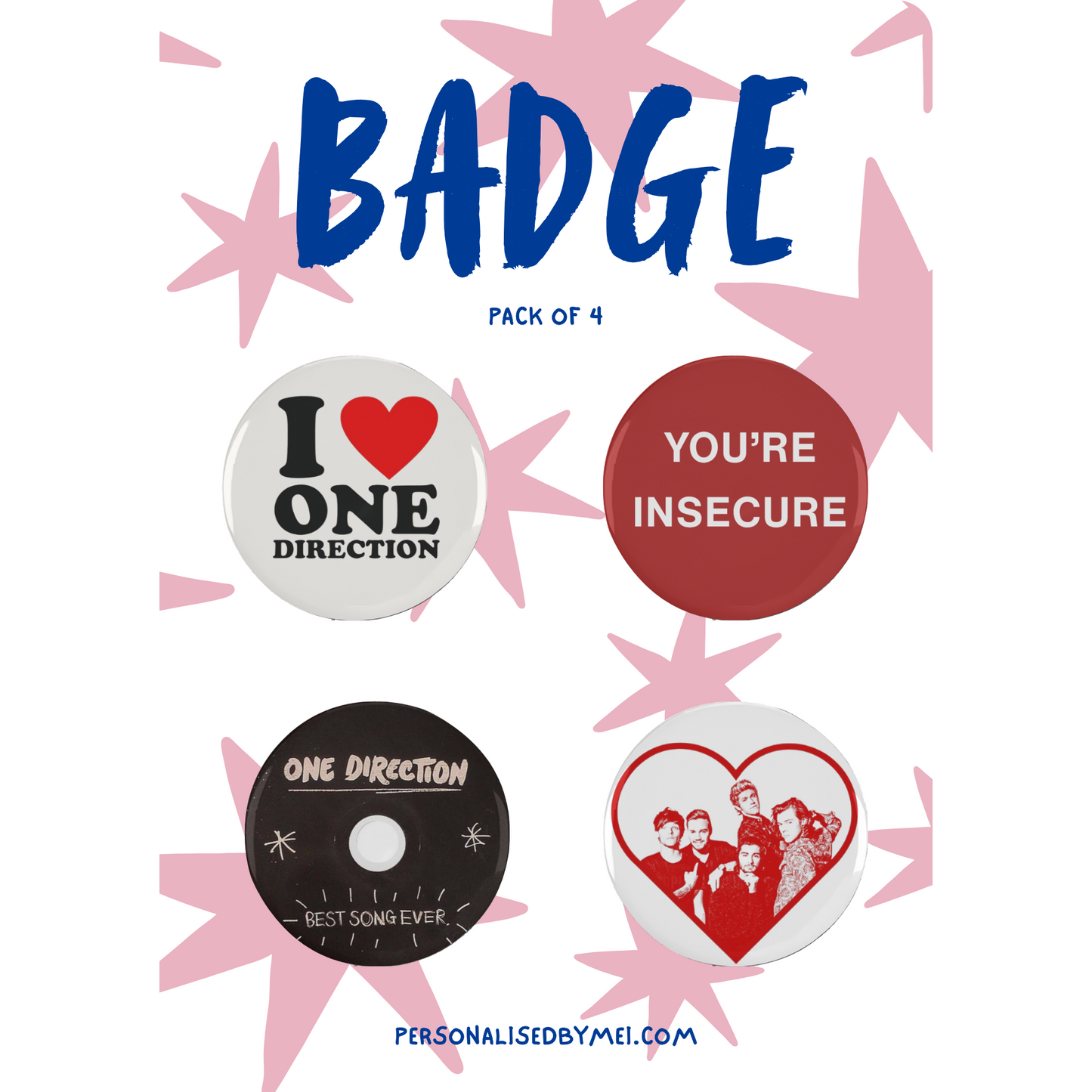 The One Direction Badge Pack