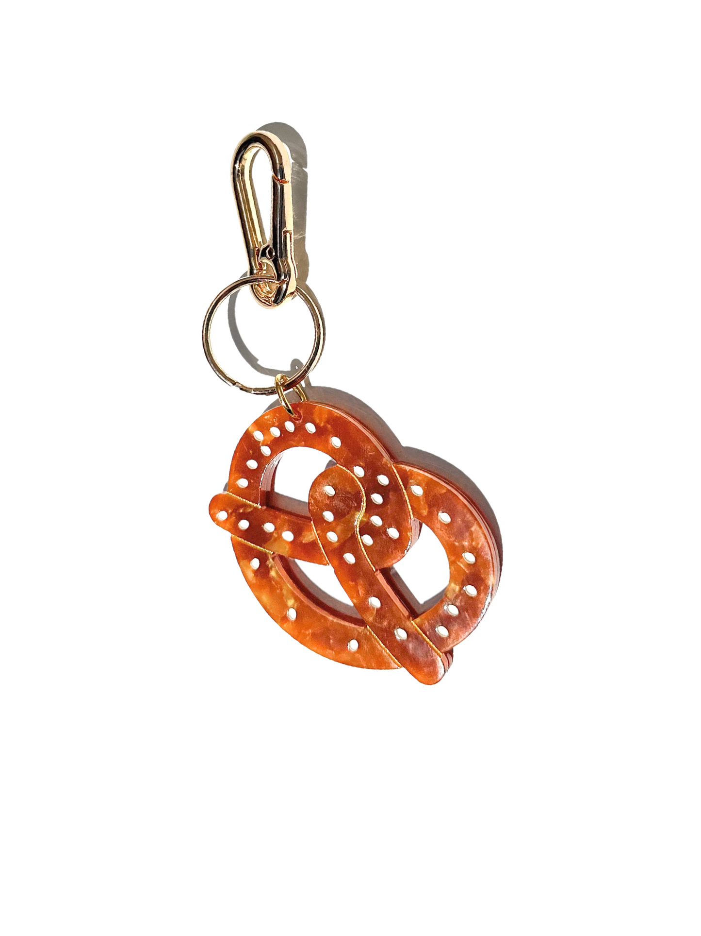 Hand-painted Pretzel Bag Charm & Keychain | Eco-Friendly