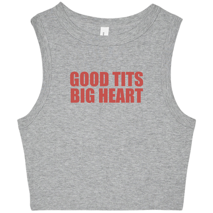 Good Tits Big Heart Puff Crop Top