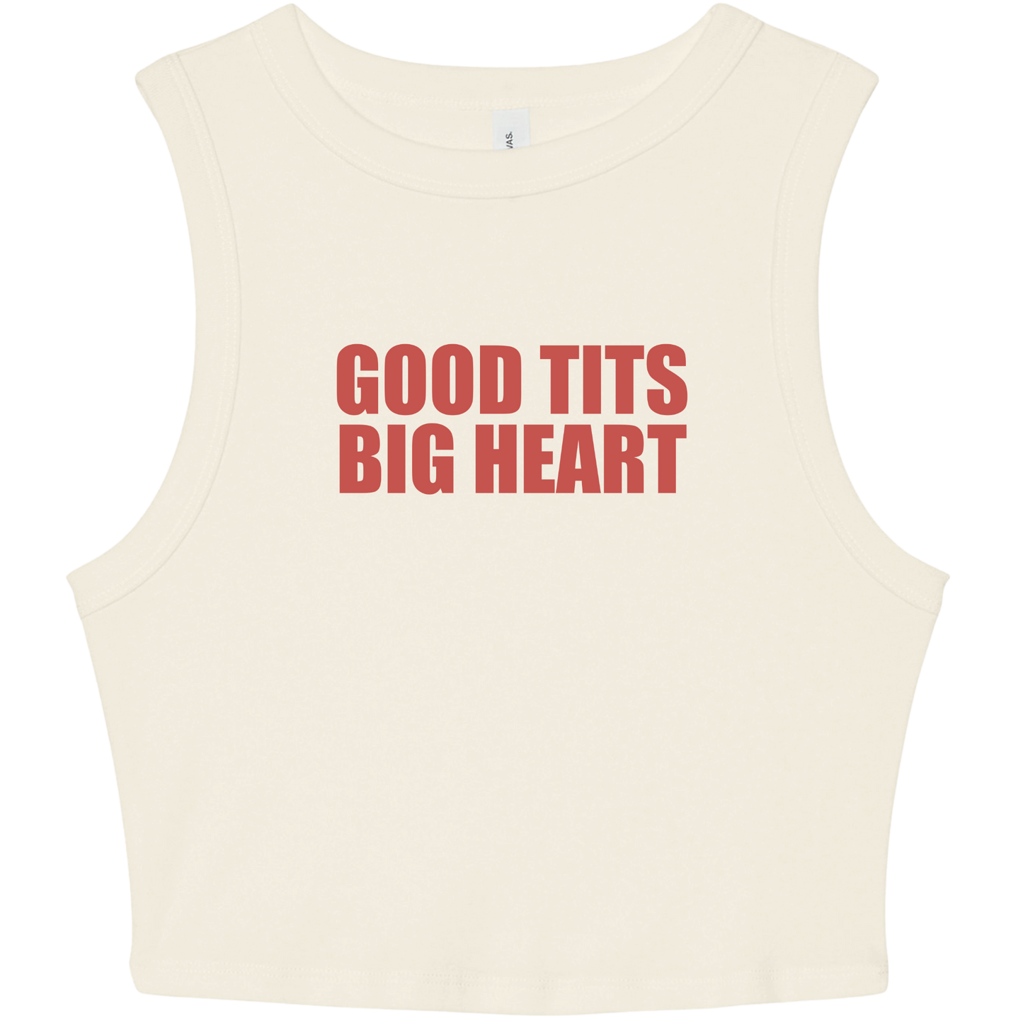 Good Tits Big Heart Puff Crop Top
