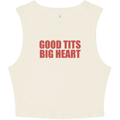 Good Tits Big Heart Puff Crop Top