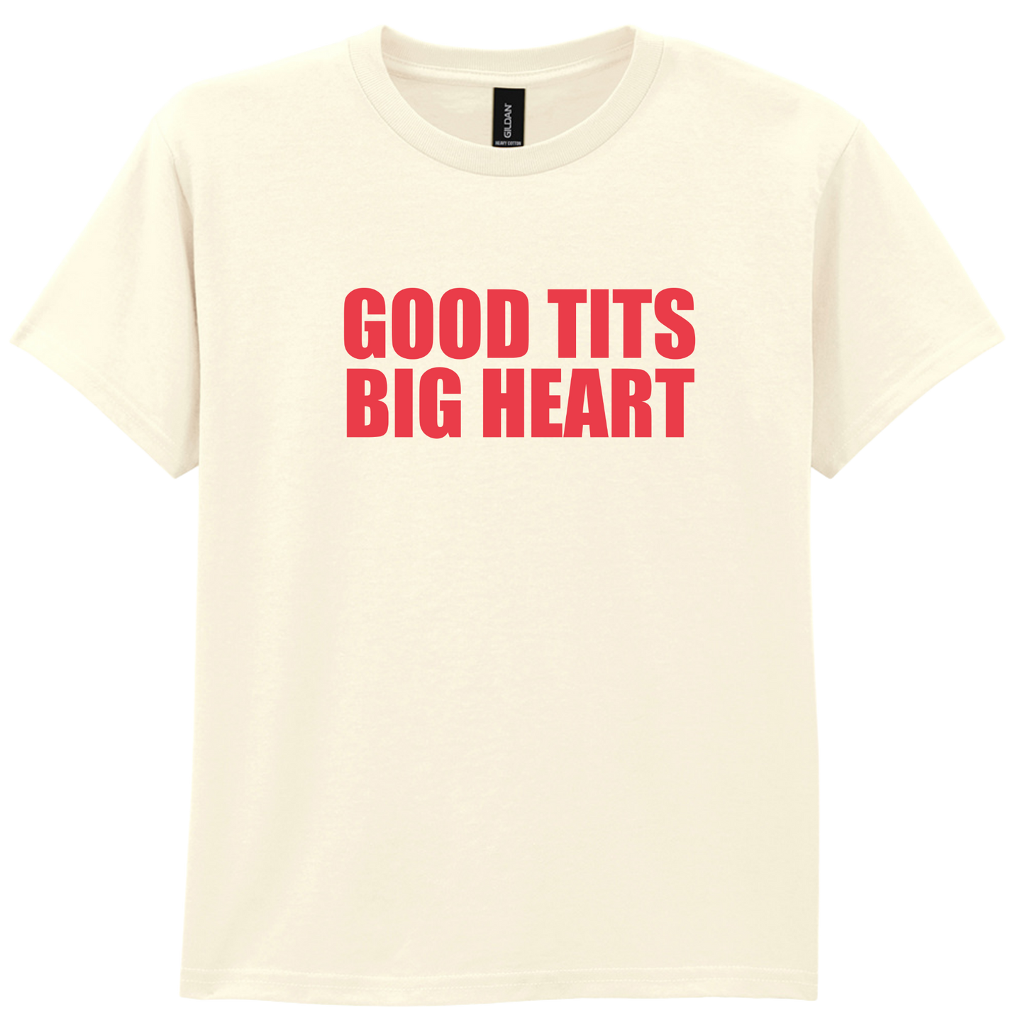 Good Tits Big Heart Puff Baby Tee