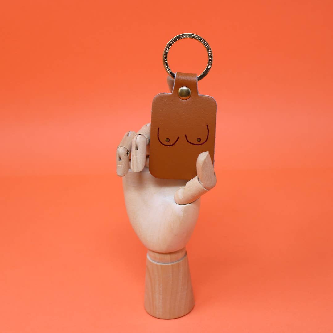 Boob Leather Key Fob