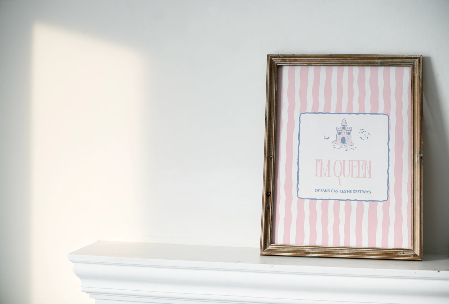 I'm queen of sandcastles he destroys