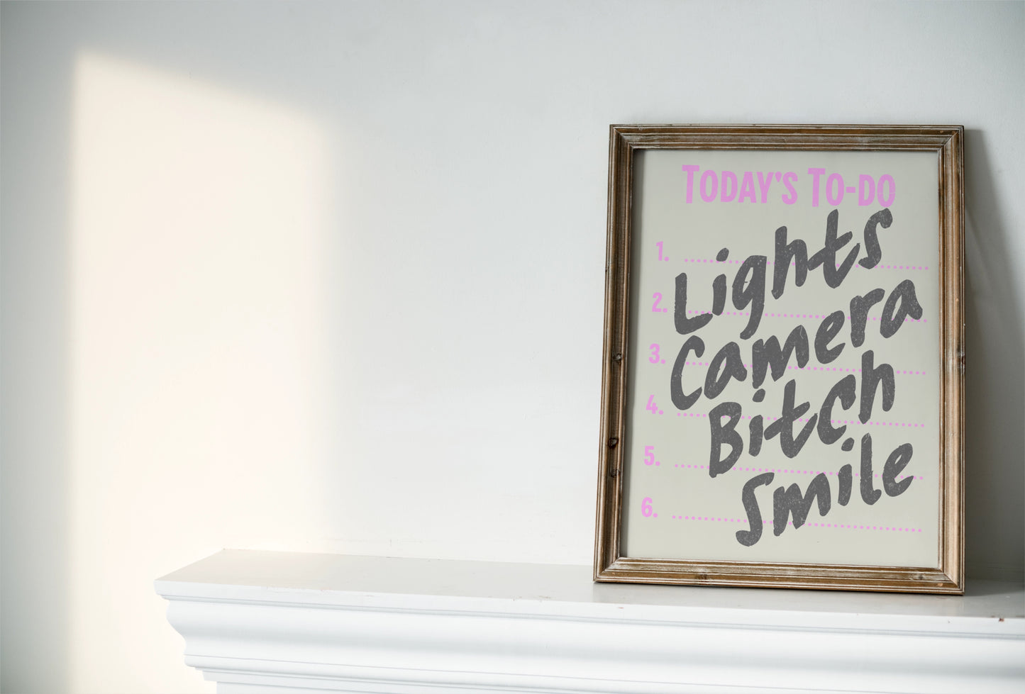 Lights camera bi*ch smile