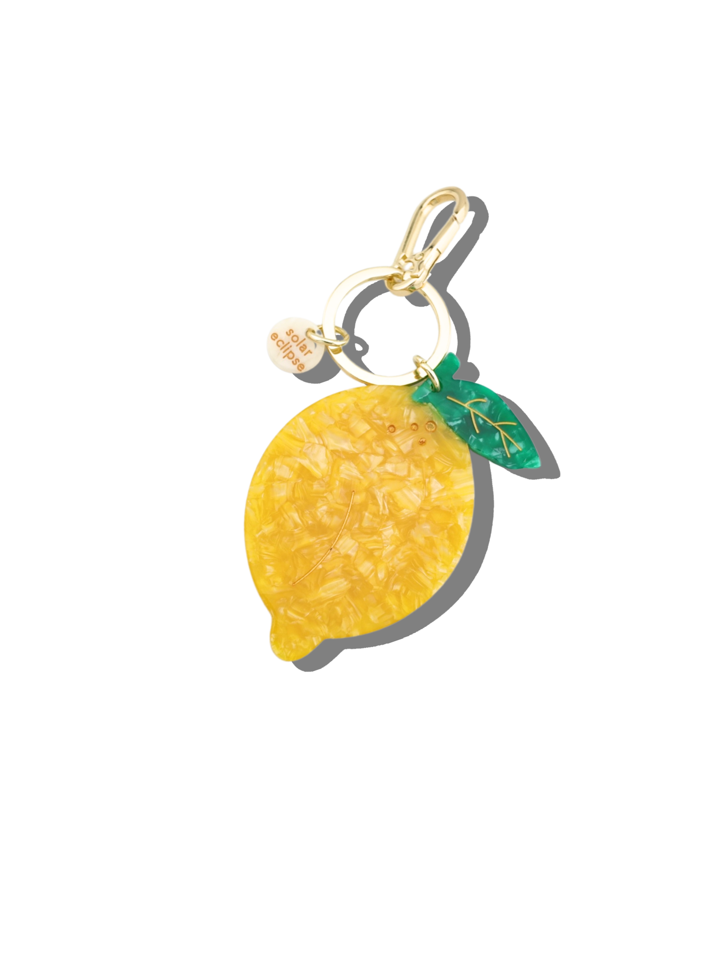 Hand-painted Lemon Bag Charm + Keychain