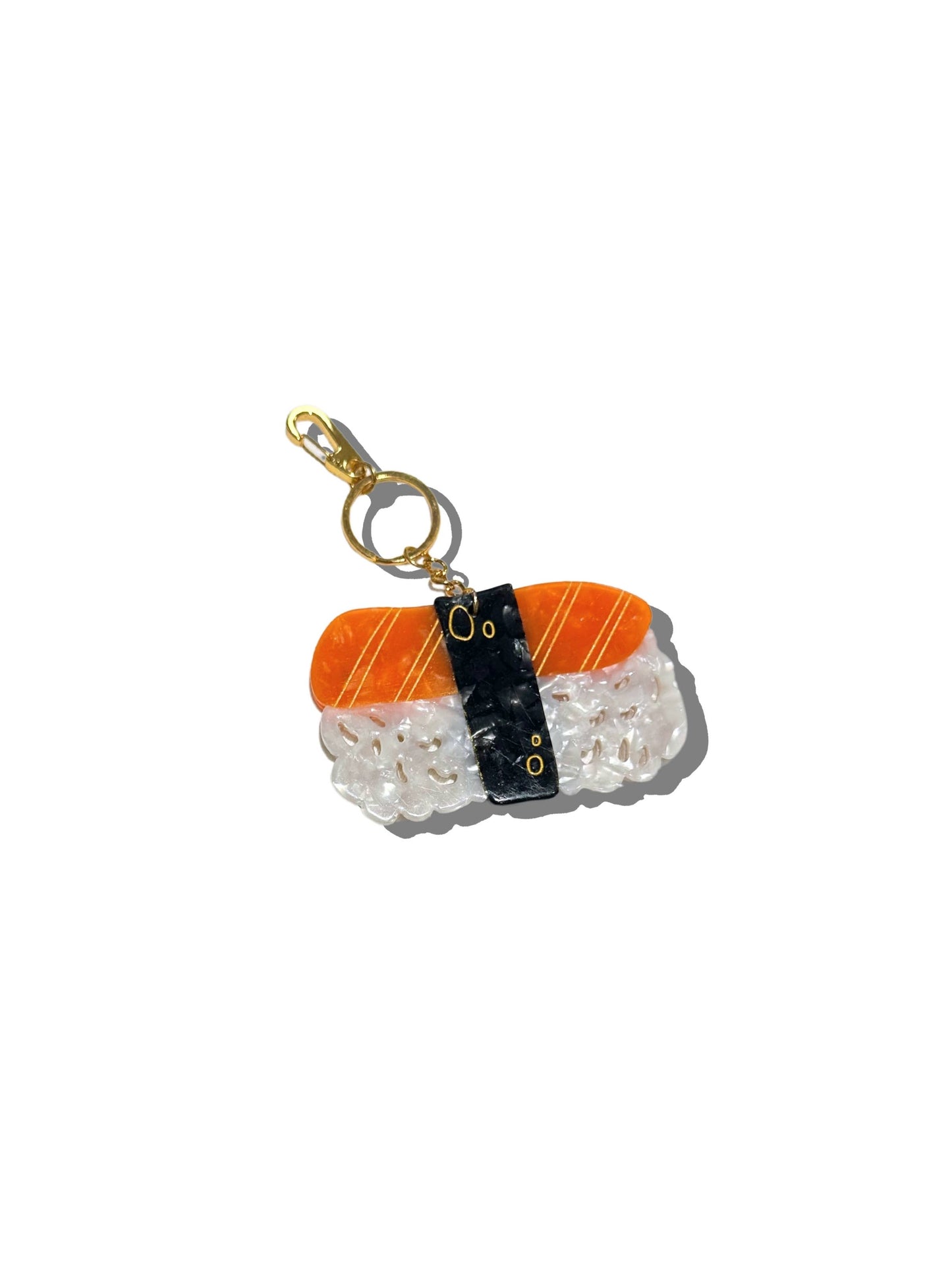 Hand-painted Sushi Bag Charm & Keychain | Eco-Friendly