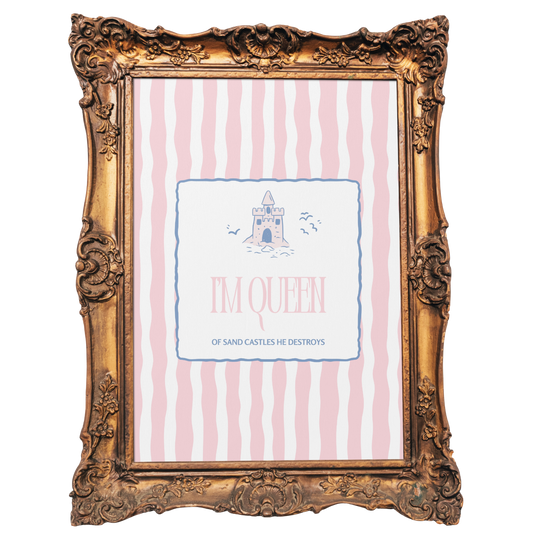 I'm queen of sandcastles he destroys