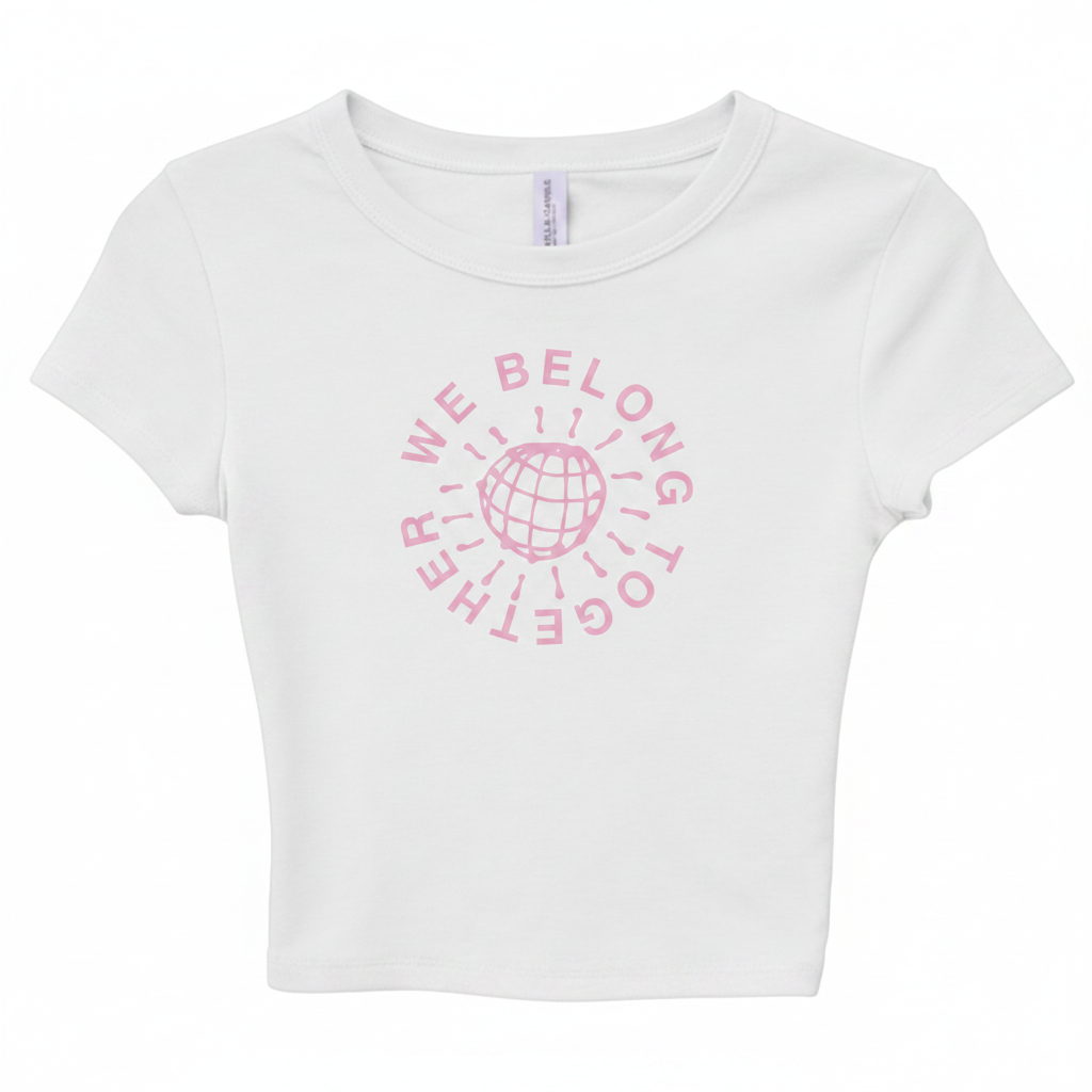 We Belong Together Puff Print | Cropped Baby Tee