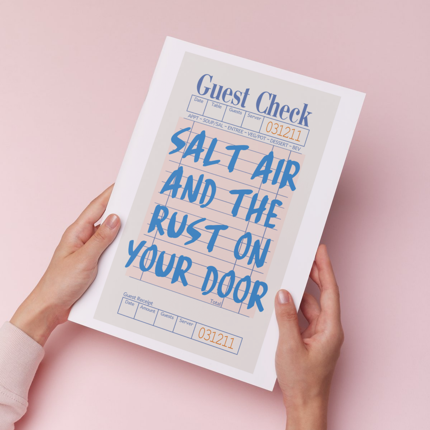 August - Guest Check