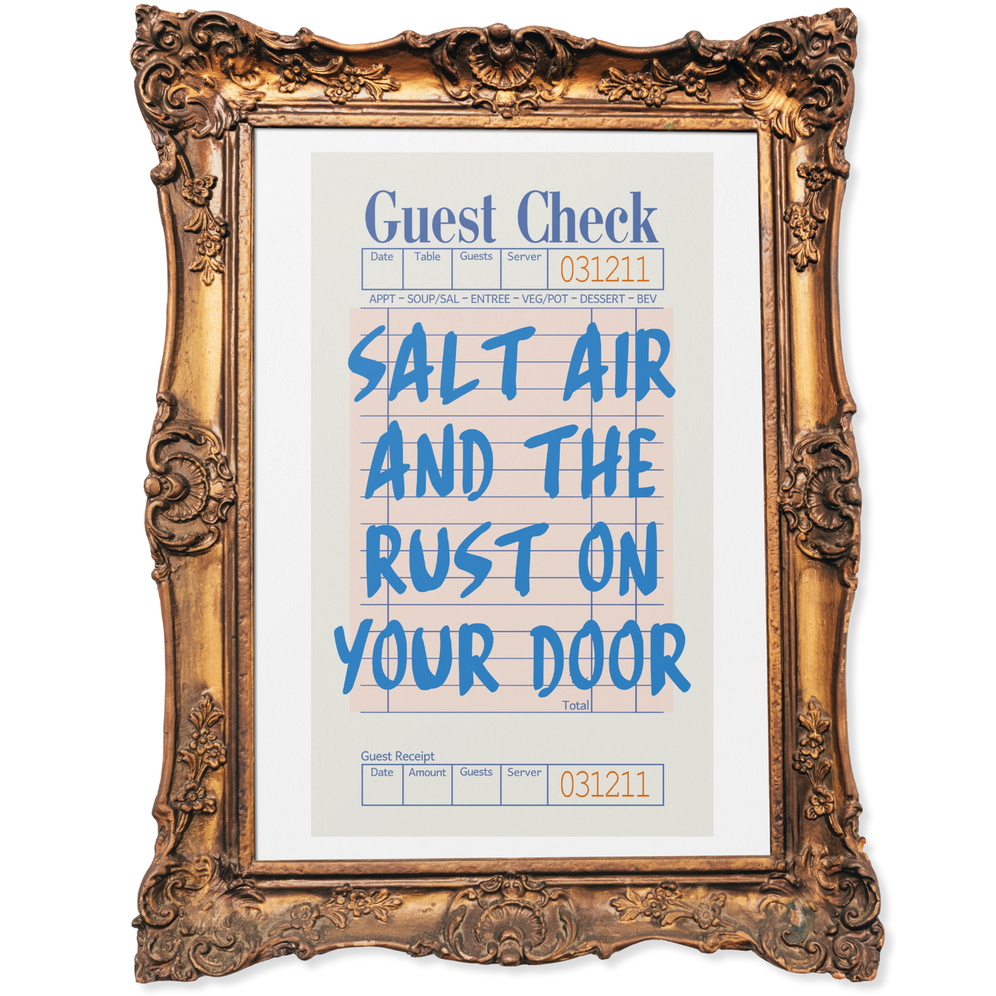 August - Guest Check